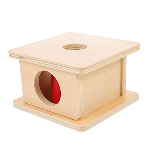 Vaguelly 1 Satz Montessori-lehrmittel Aus Holz Lehrmittel Für Vorschulkinder -nadelzufuhr Miniatur Tieraufkleber Platzdeckchen Für Plüsch Handhaben Kleinkinder Spiele Hölzern Rot von Vaguelly