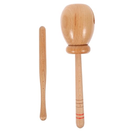 Vaguelly 1 Satz Musikalisches Holzspielzeug Holz Rhythmusblock Percussion Instrument mit Schlägel für Musikunterricht Kreative Entwicklung und Spielspaß Drinnen und Draußen von Vaguelly