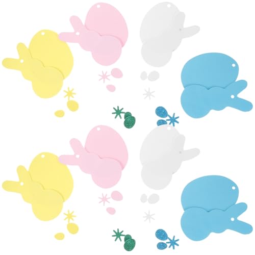Vaguelly 1 Satz Osterdekoration Ostern Easter Bunny eierfarben Ostern eiertatoos Ostern geldgeschenke zu Ostern Bastelsets für Ostereier Kindergarten basteln Ostern DIY Aufkleber Eva von Vaguelly