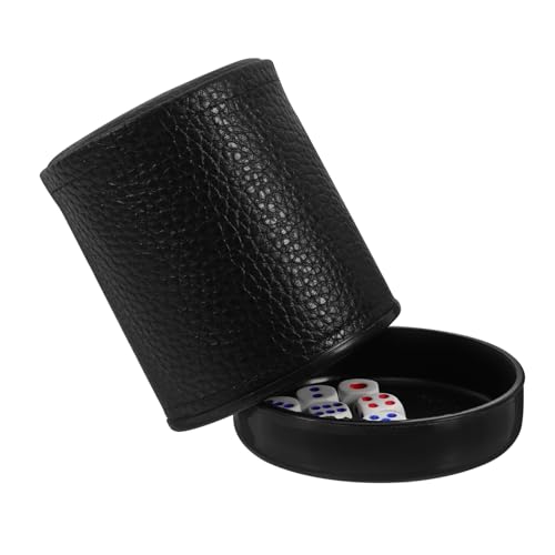 Vaguelly 1 Satz Partyschüssel Spiel Besteck-Organizer wiederverwendbar Aufbewahrungsbox für Würfel farbige Würfel kunststoffbecher Party Würfelbecher Bar Würfelbecher Würfelhalter Abs Black von Vaguelly
