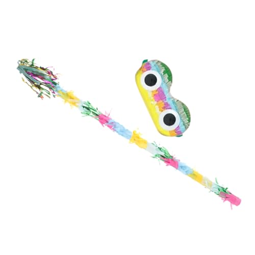 Vaguelly 1 Satz Piñata-Knallstab party zubehör partyspiele für partyzubehör Kindergeburtstag Dekoration Pinata-Spiel für Geburtstagsfeier Fiesta-Partybevorzugung Pinata-Brille Papier von Vaguelly