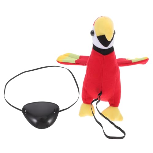 Vaguelly 1 Satz Piraten Papagei Schulter Requisite Realistisches Plüschvogel Kostümzubehör mit Augenklappe für Halloween Party Cosplay Teiliges mit Elastischem Schultergurt Vaguelly 1 Satz Piraten Papagei Schulter Requisite Realistisches Plüschvogel Kostümzubehör mit Augenklappe für Halloween Party Cosplay Teiliges mit Elastischem Schultergurt von Vaguelly