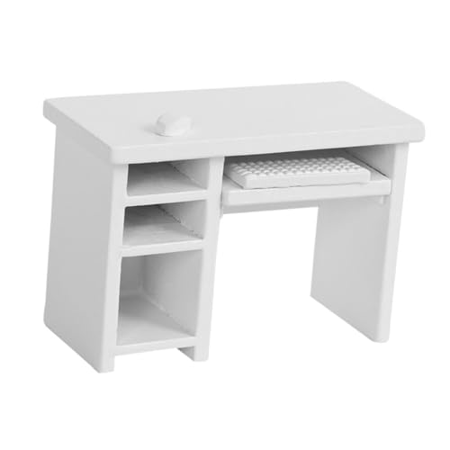 Vaguelly Puppenhaus Miniatur-schreibtischmöbel Maßstab 1:12 Computertisch Mit Hocker Holz-büroschreibtisch Für Jungen Und Mädchen Spielzeug Mini-zubehör Für Vaguelly Puppenhaus Miniatur-schreibtischmöbel Maßstab 1:12 Computertisch Mit Hocker Holz-büroschreibtisch Für Jungen Und Mädchen Spielzeug Mini-zubehör Für von Vaguelly