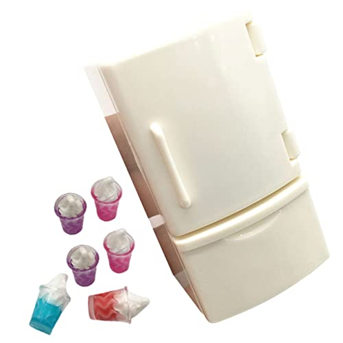 Vaguelly 1 Satz Puppenhaus Kühlschrank bastelset basteln für puppenstubenmöbel Miniaturmöbel bastelzeug für Modell mikro kühlschrank Miniaturmodell Mini Möbel Plastik von Vaguelly