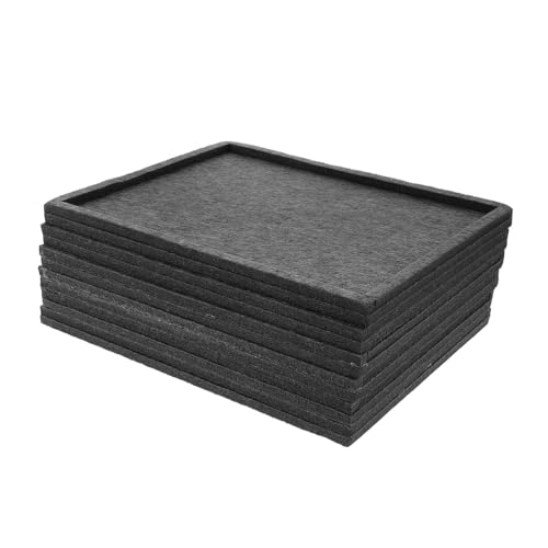 Vaguelly 1 Satz Puzzlehne Puzzle-Sortierbrett Puzzleteile-Organizer Puzzle-Sortiertabletts stapelbar Multifunktionstablett kleines Perlentablett multifunktionale Tabletts gefühlt Dark Grey von Vaguelly