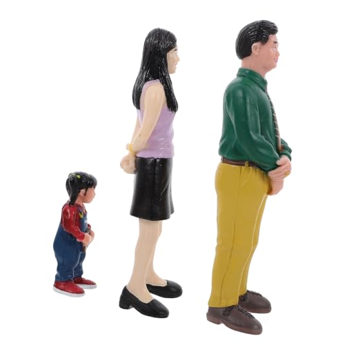Vaguelly 1 Satz Realistischen Miniatur Figuren für Puppenhäuser Teiliges Familien Set Vater Mutter Vielseitig Einsetzbare Deko Elemente für Kreative Anwendungen und Heimdekoration von Vaguelly