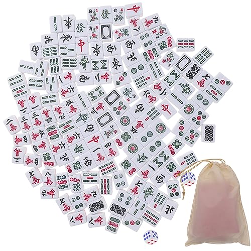 Vaguelly 1 Satz Reise Mahjong Set Set mit Mahjong und Großem Aufbewahrungstasche für Zuhause Partys und Bars Vaguelly 1 Satz Reise Mahjong Set Set mit Mahjong und Großem Aufbewahrungstasche für Zuhause Partys und Bars von Vaguelly