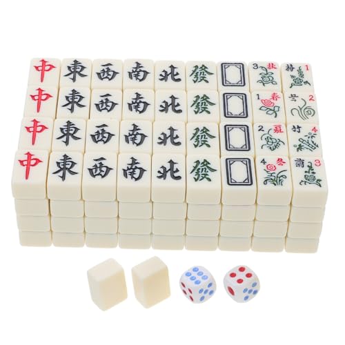 Vaguelly 1 Satz Reise Mahjong Set Tragbare Mini Mahjong Spielsteine mit Würfeln für Familienunterhaltungen und Reisen Leicht und Praktisch für Unterwegs Vaguelly 1 Satz Reise Mahjong Set Tragbare Mini Mahjong Spielsteine mit Würfeln für Familienunterhaltungen und Reisen Leicht und Praktisch für Unterwegs von Vaguelly