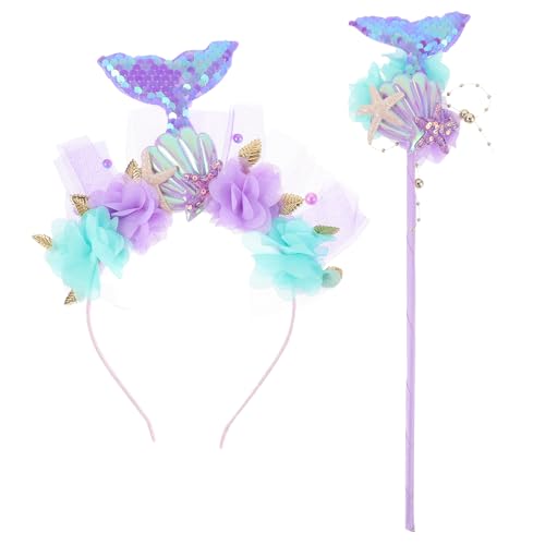 Vaguelly 1 Satz Meerjungfrau Stirnband und Zauberstab Meerjungfrau Kostüm Zubehör Meerjungfrau Cosplay Zauberstab Paillette Stirnbänder Haar Stirnband Prinzessin Feenstab Für Mädchen Geburtstagsparty Vaguelly 1 Satz Meerjungfrau Stirnband und Zauberstab Meerjungfrau Kostüm Zubehör Meerjungfrau Cosplay Zauberstab Paillette Stirnbänder Haar Stirnband Prinzessin Feenstab Für Mädchen Geburtstagsparty von Vaguelly