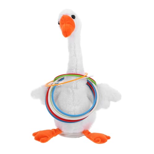 Vaguelly 1 Satz Ring Nachmarkt Lernspielzeug für familienspiel Gans Plüsch Entenplüsch Ringspiel Set mit Cartoon-Wurfringen Lustige Wurfringe-Requisiten Plastik von Vaguelly