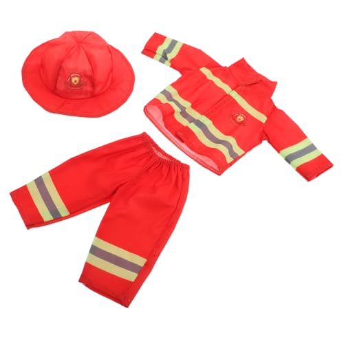 Vaguelly 1 Satz Rollenspiel Outfit mit Helm Hose und Zubehör für Mädchenpuppen für Kreatives und Fantasievolles Rollenspiel von Vaguelly
