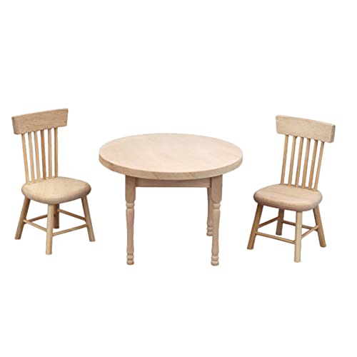 Vaguelly 1 Satz Runder Tisch Und Stühle Mahlzeit Puppenmöbel Puppenstuhl Stellen Sie Sich Vor, Zu Kinderspielzeug Puppenhaus-miniaturen Zubehör Für Puppenhäuser Holz Vaguelly 1 Satz Runder Tisch Und Stühle Mahlzeit Puppenmöbel Puppenstuhl Stellen Sie Sich Vor, Zu Kinderspielzeug Puppenhaus-miniaturen Zubehör Für Puppenhäuser Holz von Vaguelly