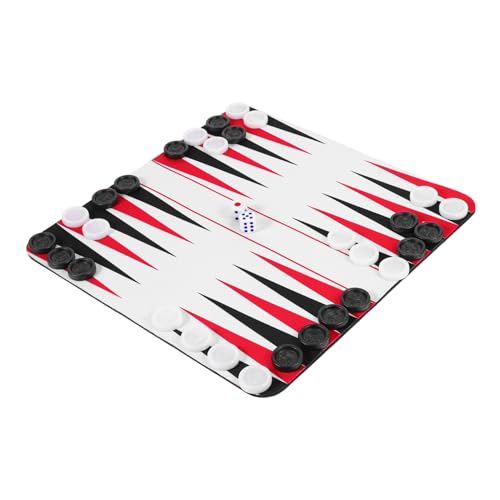 Vaguelly 1 Satz Satz Backgammon Brettspiele im Freien Camping -Brettspiel Roadtrip-Spiel Tragbares Brettspiel Reisespiel Road Trip Rucksackspiel Flugzeug tragbares Spiel Abs von Vaguelly