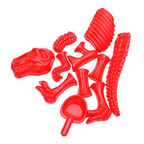 Vaguelly 1 Satz Schimmel bastelset basteln für Funny Toys bastelsets für Fun Toy Beach Toys Dinosaurier-Sandformen plastilinformen selber Machen Plastik rot von Vaguelly