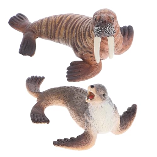 Vaguelly Miniatur-meerestiermodell Aus Kleines Seelöwenfigur Für Aquarium-Dekoration Lebensechte Meerestier-Ornament Für Handwerk Und Sammlung von Vaguelly