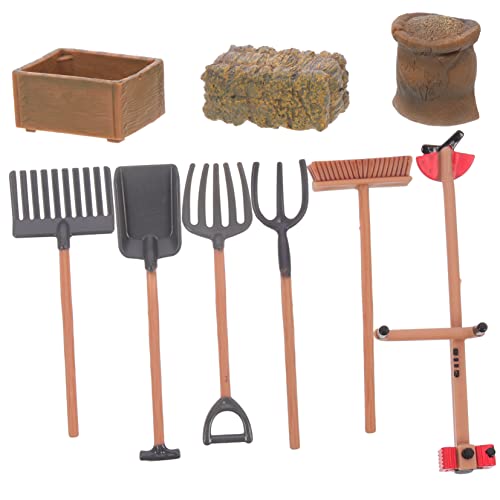 Vaguelly 1 Satz Simulations-Farm-Tools für kinderspielzeug Kid Toys Mini-Farmwerkzeug landwirtschaftliche Werkzeuge Miniatur Mini-Gartengerät Mini-Verzierung Plastik von Vaguelly