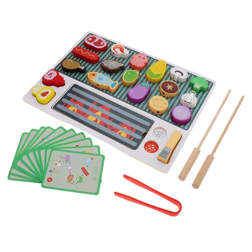 Vaguelly Fantasievolles Spielset Kindergrill-spielset Holz-so-tun-als-ob-Grill Für Kreatives Spielen Und Partys von Vaguelly