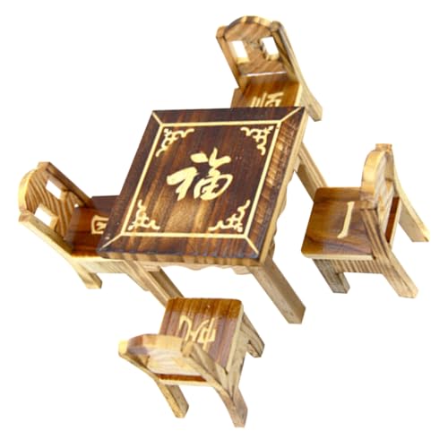 Vaguelly 1 Satz Simulationstisch Und Stuhl Desktop-Dekoration Mini Möbel Spielhauszubehör Mini- -Schlafzimmer-Accessoires Spielhaus Mini-hausversorgung Stuhlmodell Brown Hölzern Vaguelly 1 Satz Simulationstisch Und Stuhl Desktop-Dekoration Mini Möbel Spielhauszubehör Mini- -Schlafzimmer-Accessoires Spielhaus Mini-hausversorgung Stuhlmodell Brown Hölzern von Vaguelly
