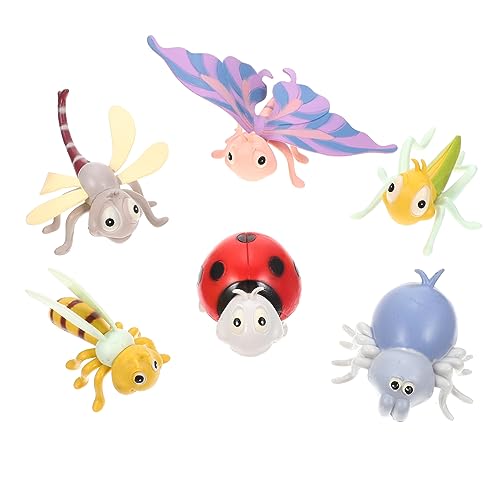 Vaguelly Realistisches 6-in-1-cartoon-insektenmodell-spielzeug Für Kleinkinder Pädagogisches Simulationsspielzeug von Vaguelly