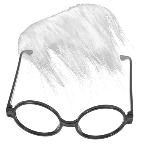 Vaguelly 1 Satz Simuliertes Bart und Brillenset für Halloween Teiliges Cosplay Zubehör mit Realistischem Bart und Modischer Brille für Partys und Kostüme von Vaguelly