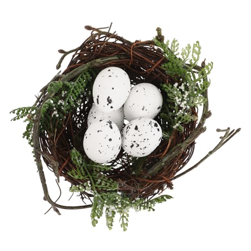 Vaguelly 1 Satz Simuliertes Vogelnest Künstliche Nester Künstliches Eiernest Vogelnester Zum Basteln Künstliche Notgroschen Gefälschte Nester Vogelnest Realistisches Fake-Nest Plastik von Vaguelly