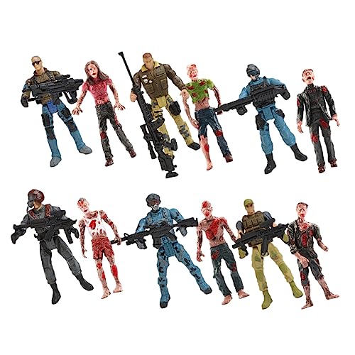 Vaguelly 1 Satz Soldatenmodell Teilig mit Zombies und Elite Spezialeinheiten Flexible Spielfiguren für Kreative Spiele Fördert die Vorstellungskraft von Kindern aus Hochwertigem Sicher und von Vaguelly