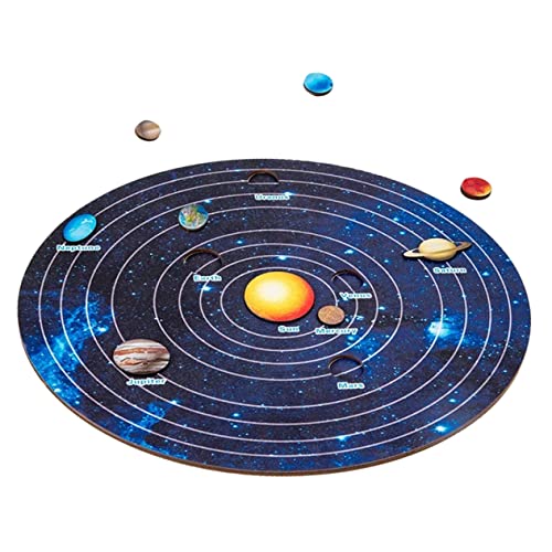 Vaguelly 1 Satz Sonnensystem-Puzzle Puzzle-Spielzeug Lernen Kinder passen zu Spielzeug Kinderspielzeug Rätsel Sonnensystemmodell für Kinder Modelle des Sonnensystems Platz Pairing-Board von Vaguelly