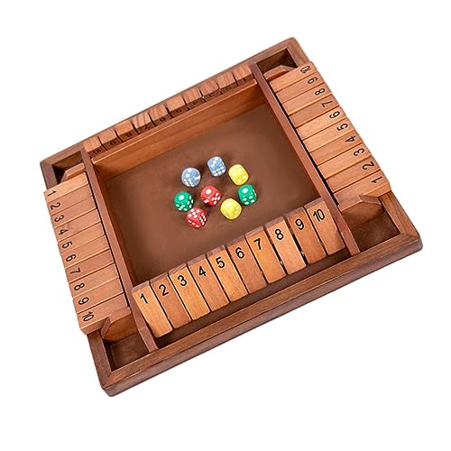 Vaguelly 1 Satz Spiel Mit Flop-Zahlen Kartenspiel Spieler Erwachsene Würfelspiele Multiplayer-trinkrequisite Brettspiel Zum Umdrehen Doppelseitiges Digitales Flipboard Coffee Holz von Vaguelly