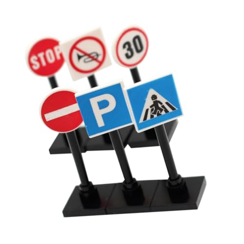 Vaguelly 1 Satz Straßensperre Im Stadtverkehr Spielzeugstraßenschilder Für Straßenschild Verkehrszeichenmodelle Verkehrsschilder Für Verkehrszeichen Abs von Vaguelly