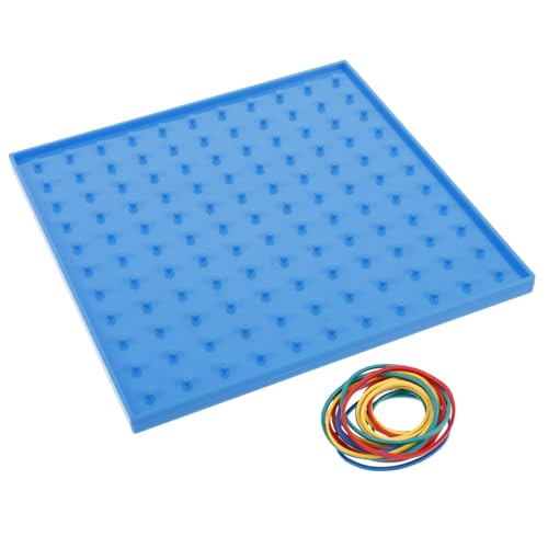 Vaguelly 1 Satz Studenten-pinnwand Geoboard- Für Mathe-lerntool Pädagogisches Kunststoff-geoboard Vorschul-geoboard Planke Geobrett Stammlernspielzeug Steckbrett Gummiband von Vaguelly
