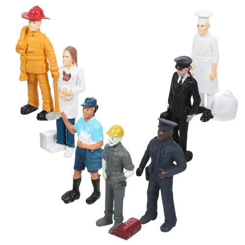 Vaguelly 1 Satz Szenendekoration Spielfiguren für Menschen Sandkasten-Miniaturen Puppenhaus hühner Mini-Charaktermodelle Architektur-Layout- PVC von Vaguelly