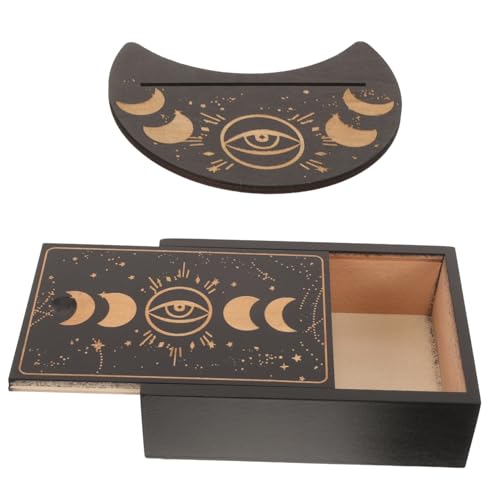 Vaguelly 1 Satz Tarot-Karten-Box Leere Tarotkarten Aufkleber Jumbo Einzel tarotkarten Set Tarot Karten Set mit Buch zubehör Holzhalterung für Tarotkarte Tarotständer aus Holz hölzern Black Vaguelly 1 Satz Tarot-Karten-Box Leere Tarotkarten Aufkleber Jumbo Einzel tarotkarten Set Tarot Karten Set mit Buch zubehör Holzhalterung für Tarotkarte Tarotständer aus Holz hölzern Black von Vaguelly