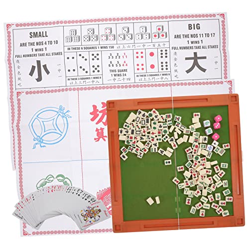Vaguelly 1 Satz Tragbarer Mahjong-Tisch Tragbares Schachbrett Sporttagsspiele Traditionelles Mahjong- Karte Tischspiel Legespiel Planke Elektronisches Spiel Spielzeuge Acryl von Vaguelly