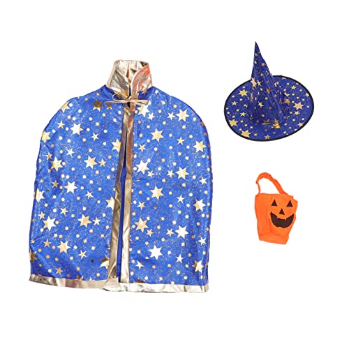 Vaguelly Halloween Kostüme Kinder Hexenkleid Mit Umhang Und Hut Einheitsgröße Mädchenkostüm von Vaguelly