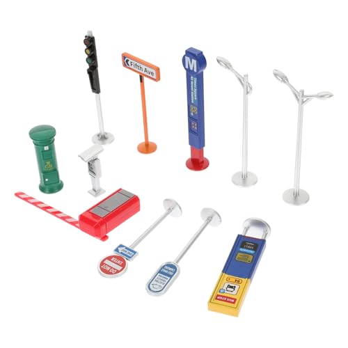 Vaguelly Realistisches Verkehrszeichen-Set Für Kinder – 1 Set Simulations-verkehrszeichen-Spielzeug Für Die Früherziehung – Mini-verkehrsspielset – Ampellampe Aus Abs-Material von Vaguelly