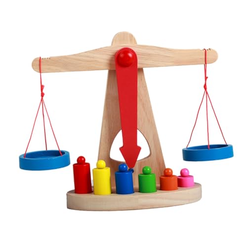 Vaguelly Kleinkind-Waage Holzspielzeug Für Kinder Frühkindliche Erziehung Waage-Spielzeug Für Kleinkinder von Vaguelly