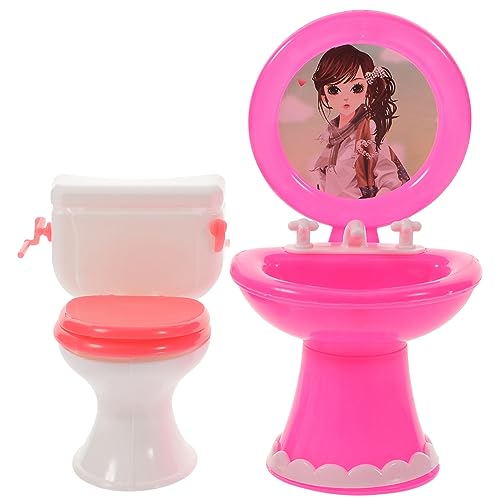 Vaguelly Puppenhaus-miniaturspielzeug - Badezimmer-Set Mit Waschbecken Und Toilette Kreatives Spielzeug Für Kinderzimmer Sichere Kunststoffkonstruktion Vaguelly Puppenhaus-miniaturspielzeug - Badezimmer-Set Mit Waschbecken Und Toilette Kreatives Spielzeug Für Kinderzimmer Sichere Kunststoffkonstruktion von Vaguelly