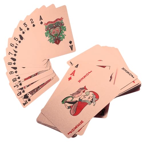 Vaguelly 1 Satz Wasserfeste Spielkarten mit Goldfolie Folienspielkarte Jetons Jumbo-Karten Pokerparty Kartenspiel pokerkarten kartenhalter Spielkarten Karten für Trick Pokerspiel Plastik Vaguelly 1 Satz Wasserfeste Spielkarten mit Goldfolie Folienspielkarte Jetons Jumbo-Karten Pokerparty Kartenspiel pokerkarten kartenhalter Spielkarten Karten für Trick Pokerspiel Plastik von Vaguelly