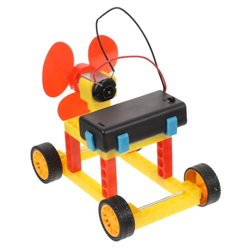 Vaguelly 1 Satz Windmühle Automodell Windkraft Selber Bauen Wissenschaftliches Lernspielzeug DIY-stammprojekte DIY Windkraft Auto Modell DIY-lernsets Lernset Bauen Motor von Vaguelly