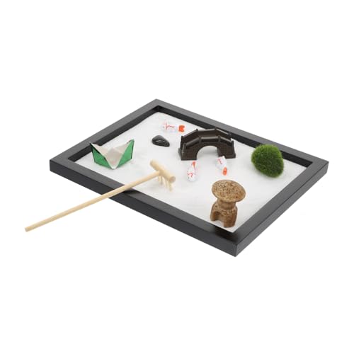 Vaguelly Haushaltsschmuck Zen Sandbox Modell Desktop Decor Miniatur Garten Artware Für Zuhause von Vaguelly