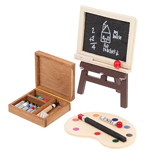 Vaguelly 4 Stücke Mini Liefert Holz Miniatur Staffelei Winzigen Malerei Werkzeuge Puppenhaus Dekorative Requisiten Kit Vaguelly 4 Stücke Mini Liefert Holz Miniatur Staffelei Winzigen Malerei Werkzeuge Puppenhaus Dekorative Requisiten Kit von Vaguelly