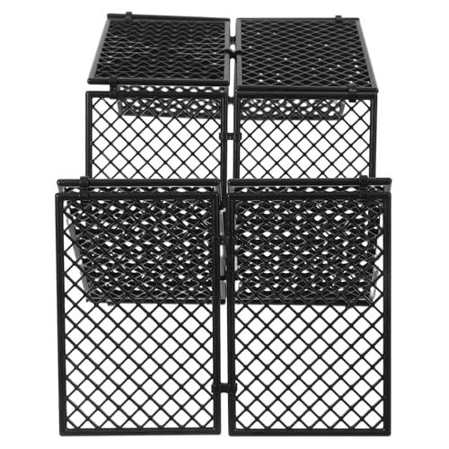 Vaguelly 1 Satz Zubehör für Schutznetz-Bausteine Kit Halskette kleine Spielsachen Diorama- konstruktionsspielzeug Scheunenhof Spielzeugzaun für Nutztiere Abs Black von Vaguelly