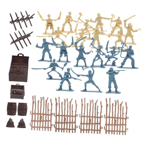 Vaguelly Piraten-spielset Skelett-zubehör 43 Piraten-actionfiguren Spielfiguren Für Jungen Und Mädchen von Vaguelly