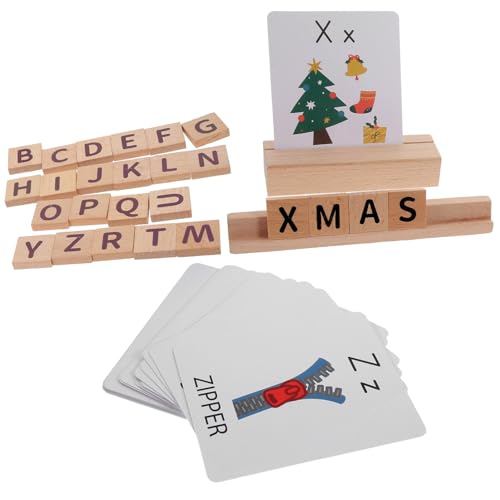 Vaguelly Pädagogisches Kleinkind Spiele Alphabet Lernen Spielzeug Holz Puzzle Set Für Kinder von Vaguelly