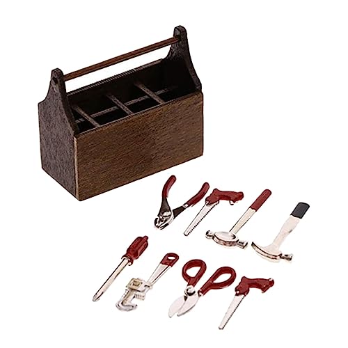 Vaguelly 1 Satz kleine Werkzeugkiste winzig Mini-Vers kleine Küchengeräte Taschenwerkzeug Auto Mini-Hausreparaturwerkzeug Tiny House Werkzeugkoffer Mini- -Tool-Kit Legierung Coffee von Vaguelly