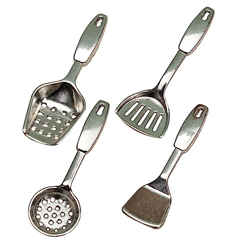 Vaguelly 1 Satz lustige Spielzeuge. puppenhauszubehör -Küchenutensilien -Kochgeschirr -Küchenwerkzeuge Mini-Hausküche Küchenminiaturen Legierung Silver von Vaguelly