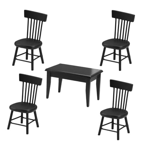 Vaguelly 1 Satz schwarzes Tisch- und Stuhlmodell Hartholz Möbel Kleiner Stuhl Häuser Puppenhaus bastelzeug Craft handwerkskunst genschenkideen holzstuhl Handwerk Mini-Stuhl basteln Black Vaguelly 1 Satz schwarzes Tisch- und Stuhlmodell Hartholz Möbel Kleiner Stuhl Häuser Puppenhaus bastelzeug Craft handwerkskunst genschenkideen holzstuhl Handwerk Mini-Stuhl basteln Black von Vaguelly