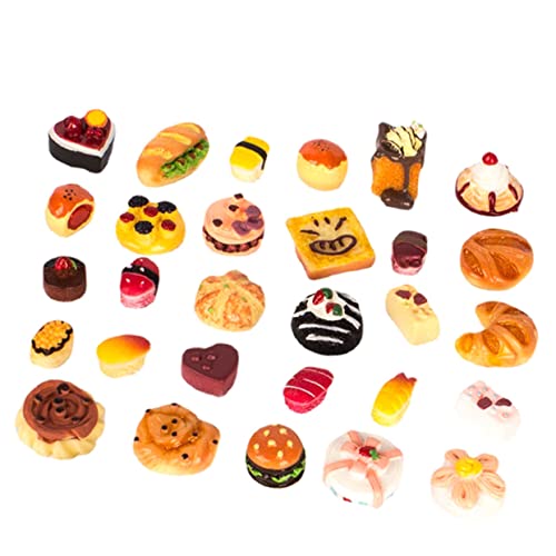 Vaguelly 1 Satz simuliertes Brot gefälschter Nachtisch klein Feinschmecker Heimwerken Miniature Food spielzeugküche puppenhauszubehör Mini-Kuchen-Modell Food-Requisiten- Harz von Vaguelly