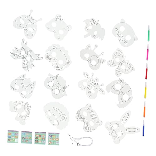 Vaguelly 1 Satz tierische Maske Masken für Halloween leere papiermasken einzigartige Halloween-Masken weißes halloween masken halloweenmaske DIY-Kunsthandwerk Maske für Halloween Vaguelly 1 Satz tierische Maske Masken für Halloween leere papiermasken einzigartige Halloween-Masken weißes halloween masken halloweenmaske DIY-Kunsthandwerk Maske für Halloween von Vaguelly