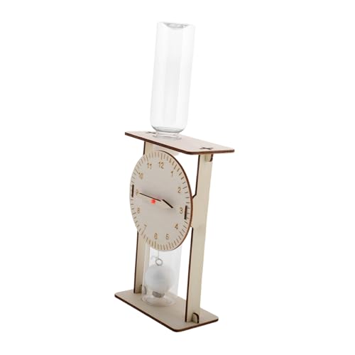 Vaguelly 1 Satz tropfende Uhr experimente bastelset für experimentierkästen Rundstecker Sparschwein Spardose Grundschuluhren Heimuhren Lehrmittel Lernzeituhr Holz Beige von Vaguelly
